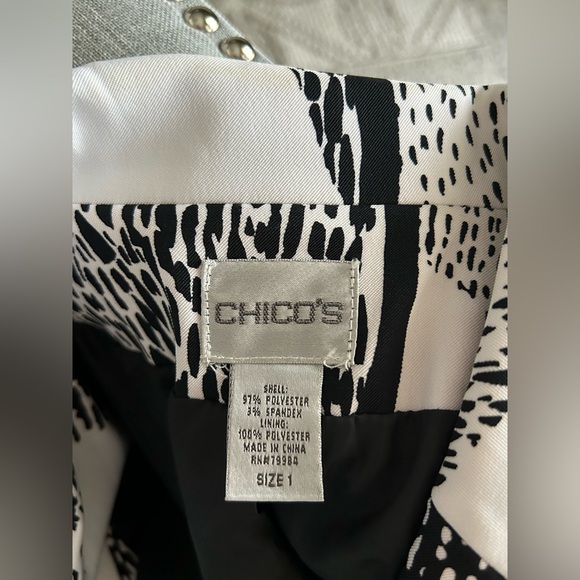 Chicos Design Blazer Jacket Coat Size Med - Picture 5 of 8